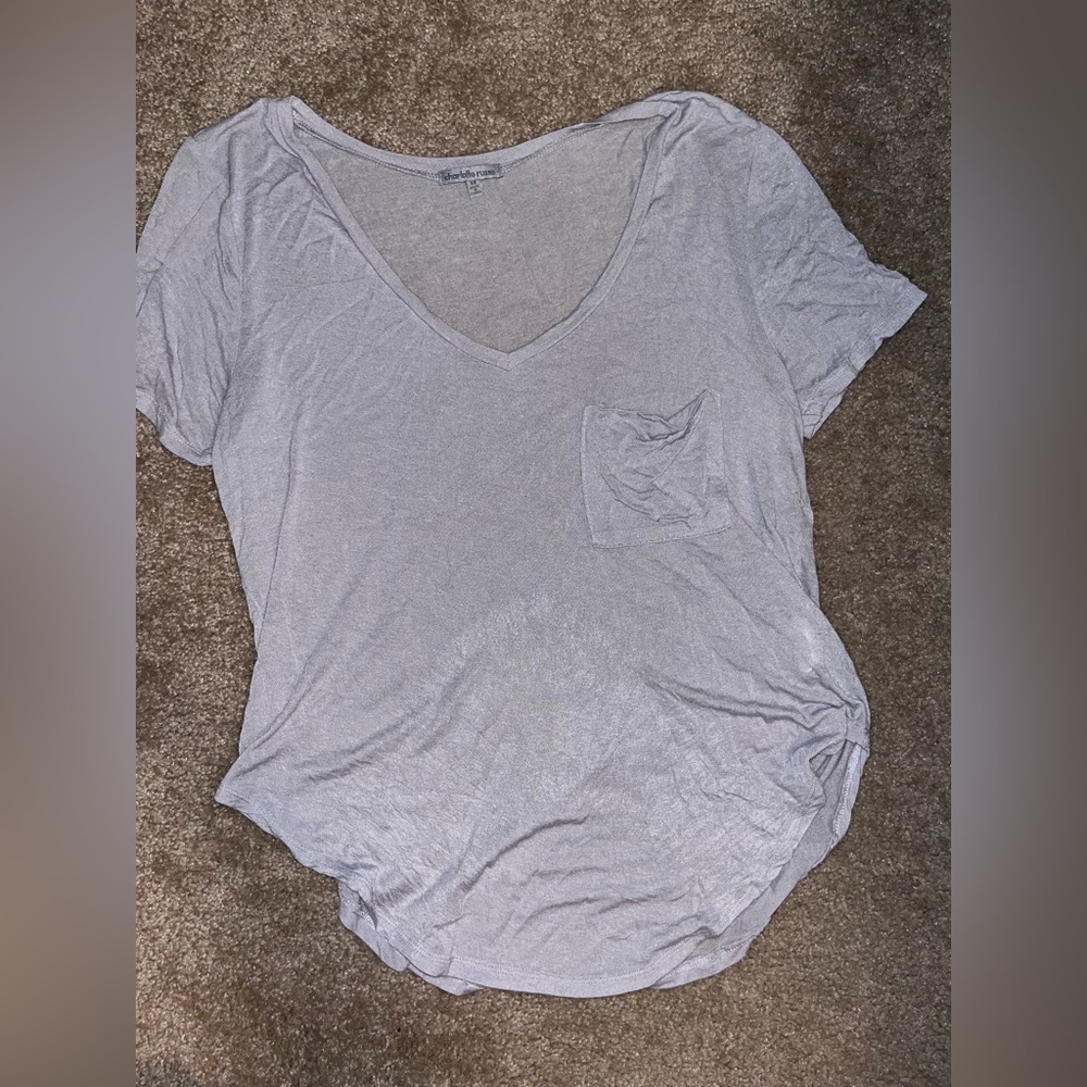 Charlotte Russe, Lavender Vneck, thin material, size M